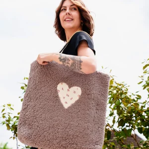 Sac cabas moumoute marron
