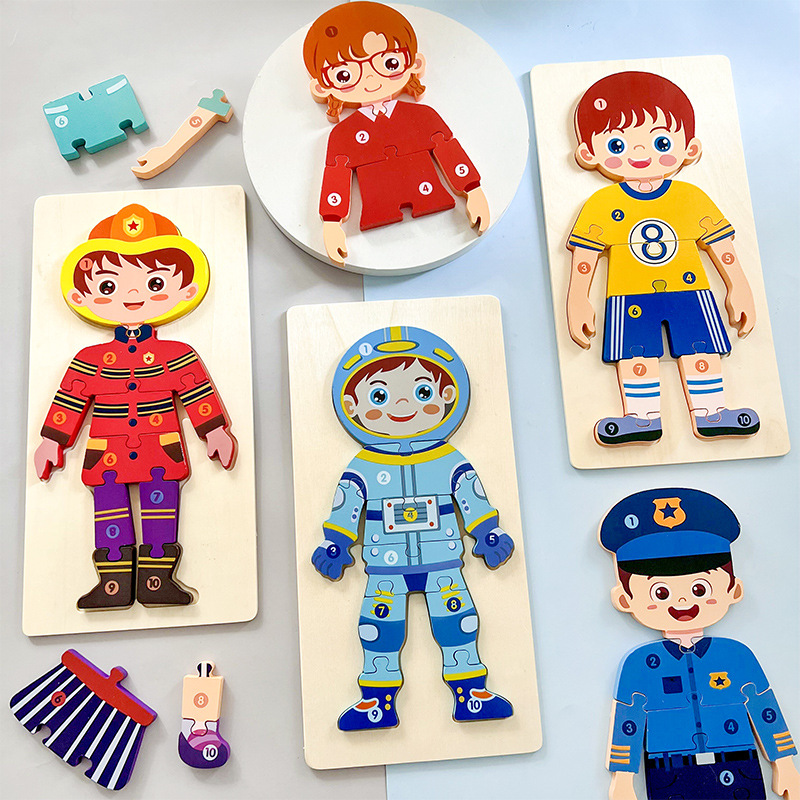 Jouets éducatifs – Puzzle en bois aux plusieurs modèles – Image 6