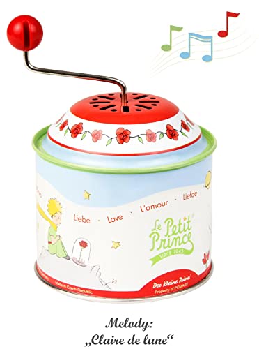 LENA- Boîte à Musique Petit Prince, 10,5 x 7,5 cm, en métal, avec mélodie Claire de Lune, Orgue Rotatif pour Enfants à partir de 18 Mois, 52769, Multicolore, 10 x 7,5 cm – Image 3