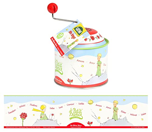 LENA- Boîte à Musique Petit Prince, 10,5 x 7,5 cm, en métal, avec mélodie Claire de Lune, Orgue Rotatif pour Enfants à partir de 18 Mois, 52769, Multicolore, 10 x 7,5 cm – Image 4