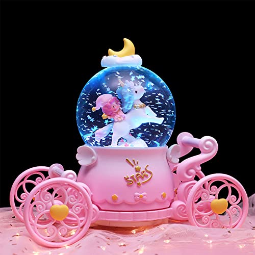 MINGZE Boîte à Musique en Bois carrousel, boîte à Musique Vintage Exquis Artisanat Anniversaire Cadeaux de Noël Home Decor Cadeau pour Filles Enfants – Image 4