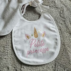 Lot de 3 bavoirs » collection licorne »