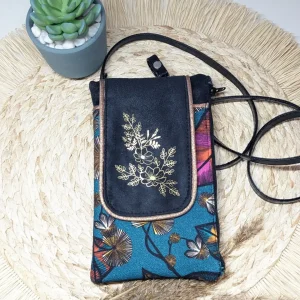 Pochette téléphone avec bandoulière – Coralie