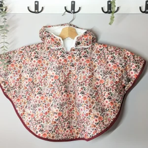Poncho, cape évolutif bébé et enfant | MI-SAISON | 12-24 mois | Fleurs colorées