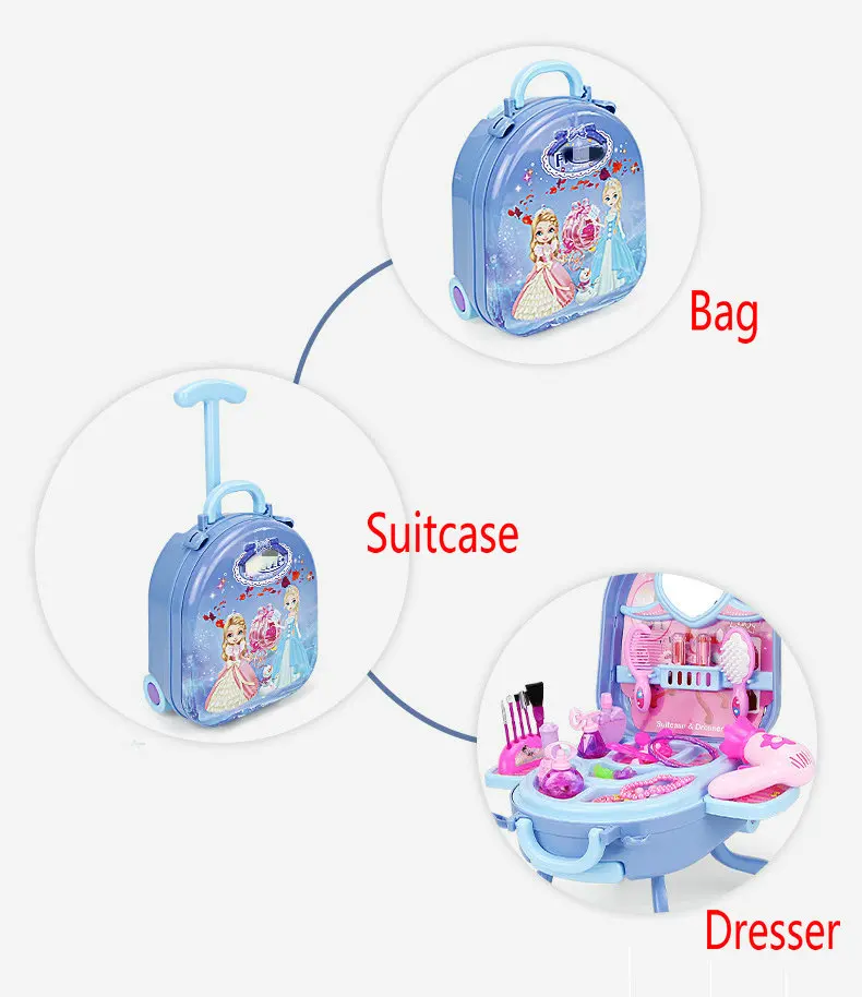 Valise Coffret de Maquillage Bleu – Image 2