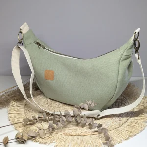 Sac bandoulière demi-lune femme – Vert