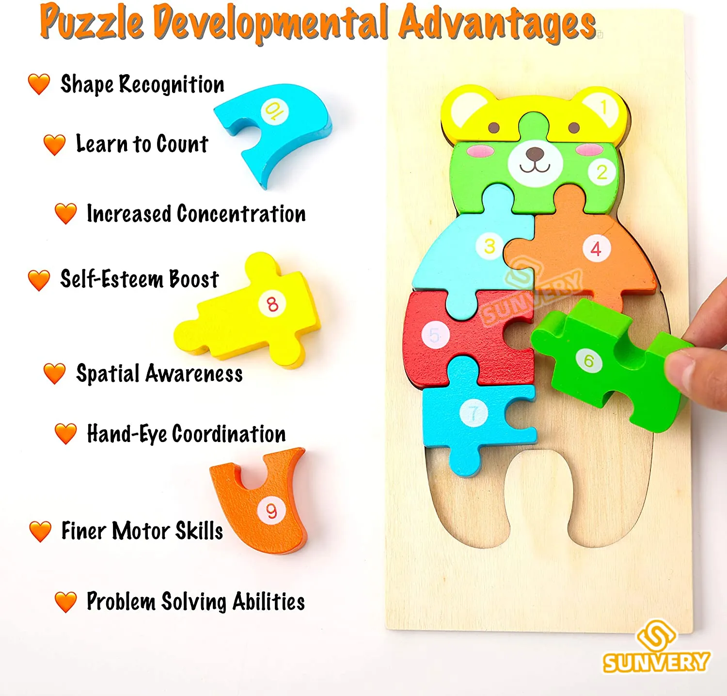 Jouets éducatifs – Puzzle Montessori 2-5 ans – Image 4