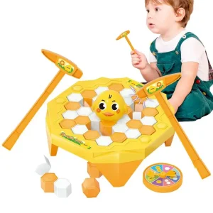 Jouet de table Briser la glace pour pingouin Jaune