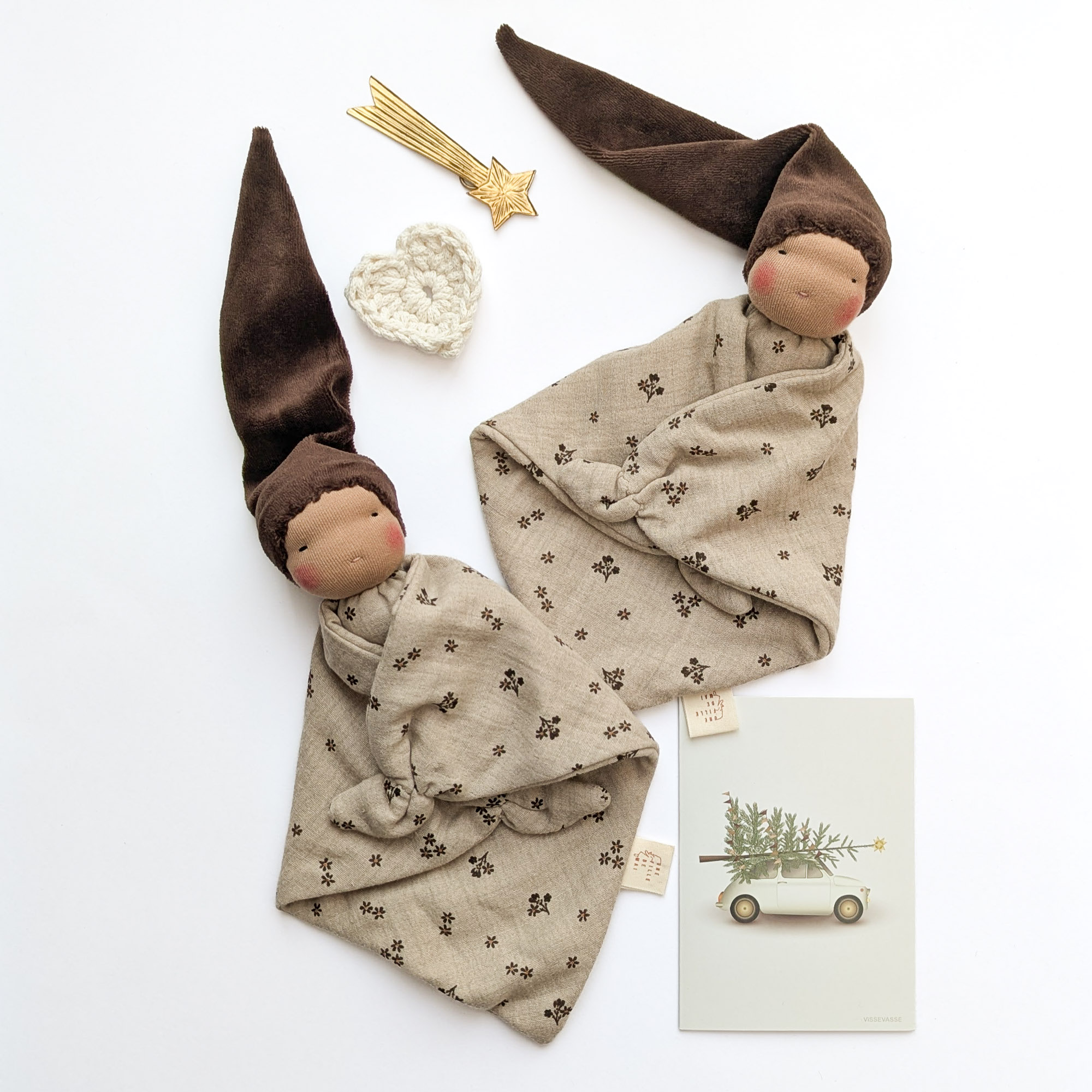 Doudou Waldorf Simply (Fleur Chocolat)