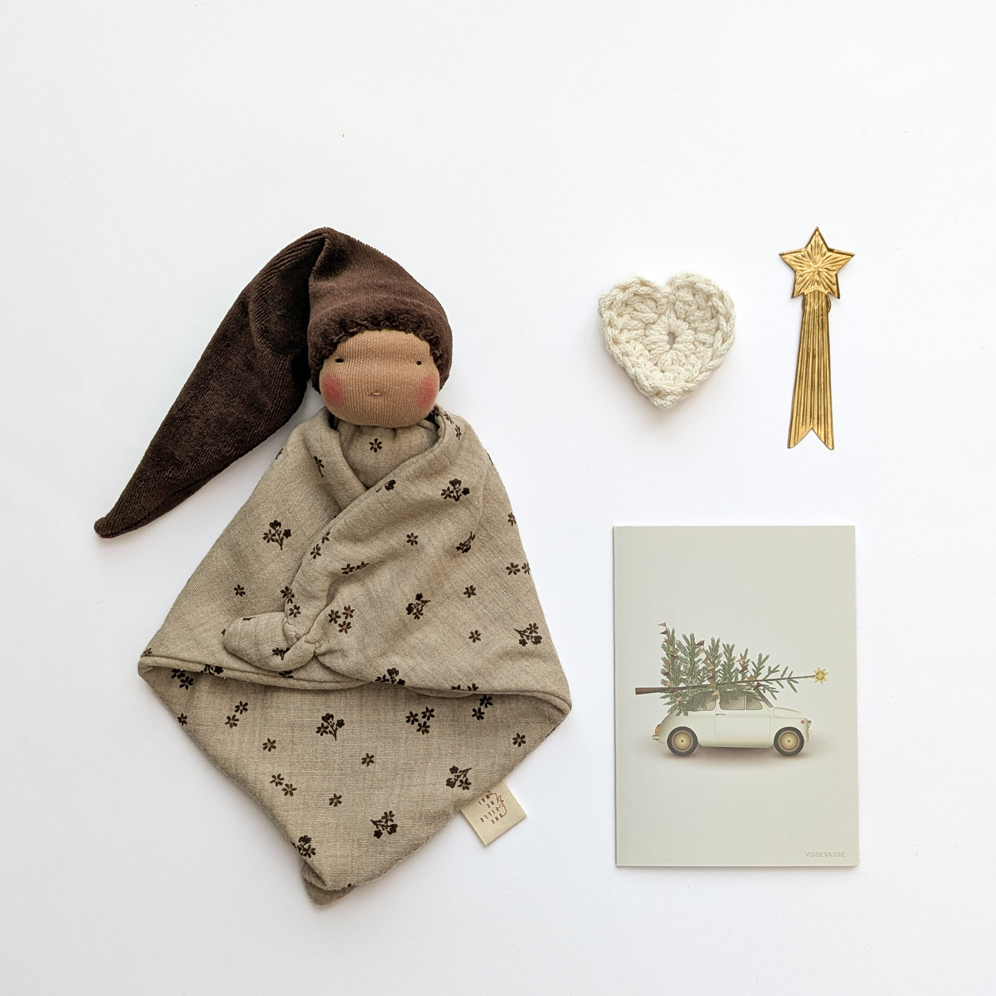 Doudou Waldorf Simply (Fleur Chocolat) – Image 4