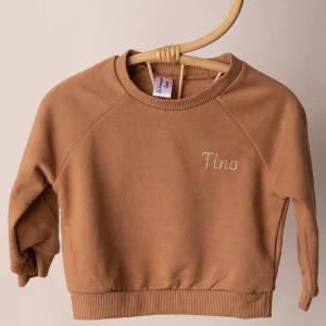 Sweat Bébé camel avec broderie