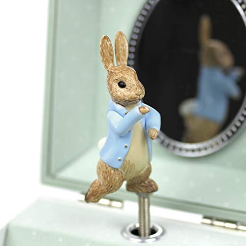 TROUSSELIER – Pierre Lapin – Peter Rabbit. – Boîte à Trésors & Bijoux Musicale – Idéal Cadeau Enfant – Musique Lullaby de Mozart – Colori Vert – Image 3
