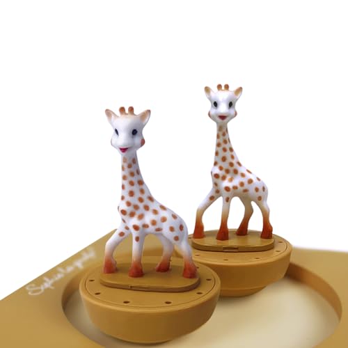 TROUSSELIER – Sophie la Girafe. – Boîte à Musique Dancing – Idéal Cadeau de Naissance – 2 Figurines Amovibles – Fonctionnement Simple – Musique Piano Sonata de Mozart – Colori Caramel – Image 3