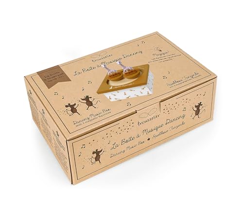 TROUSSELIER – Sophie la Girafe. – Boîte à Musique Dancing – Idéal Cadeau de Naissance – 2 Figurines Amovibles – Fonctionnement Simple – Musique Piano Sonata de Mozart – Colori Caramel – Image 5
