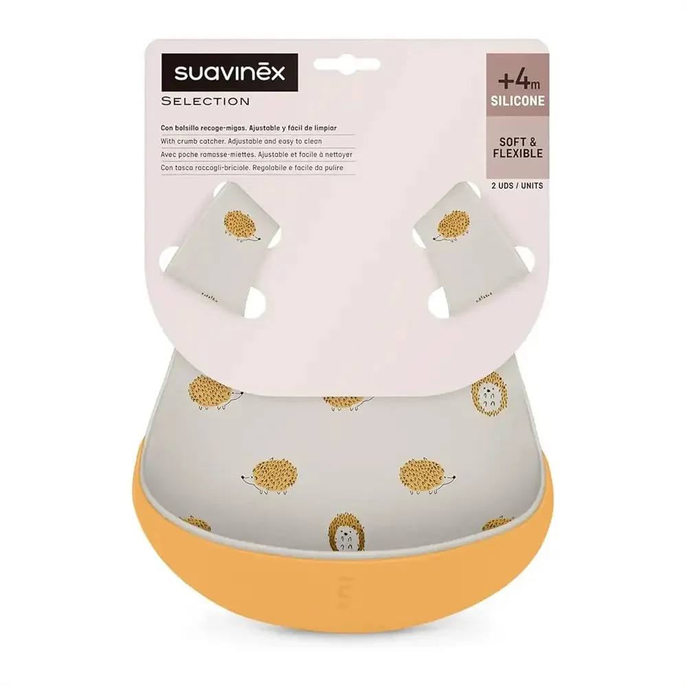 Suavinex Lot de 2 Bavoirs en Silicone 4m+ – Image 2