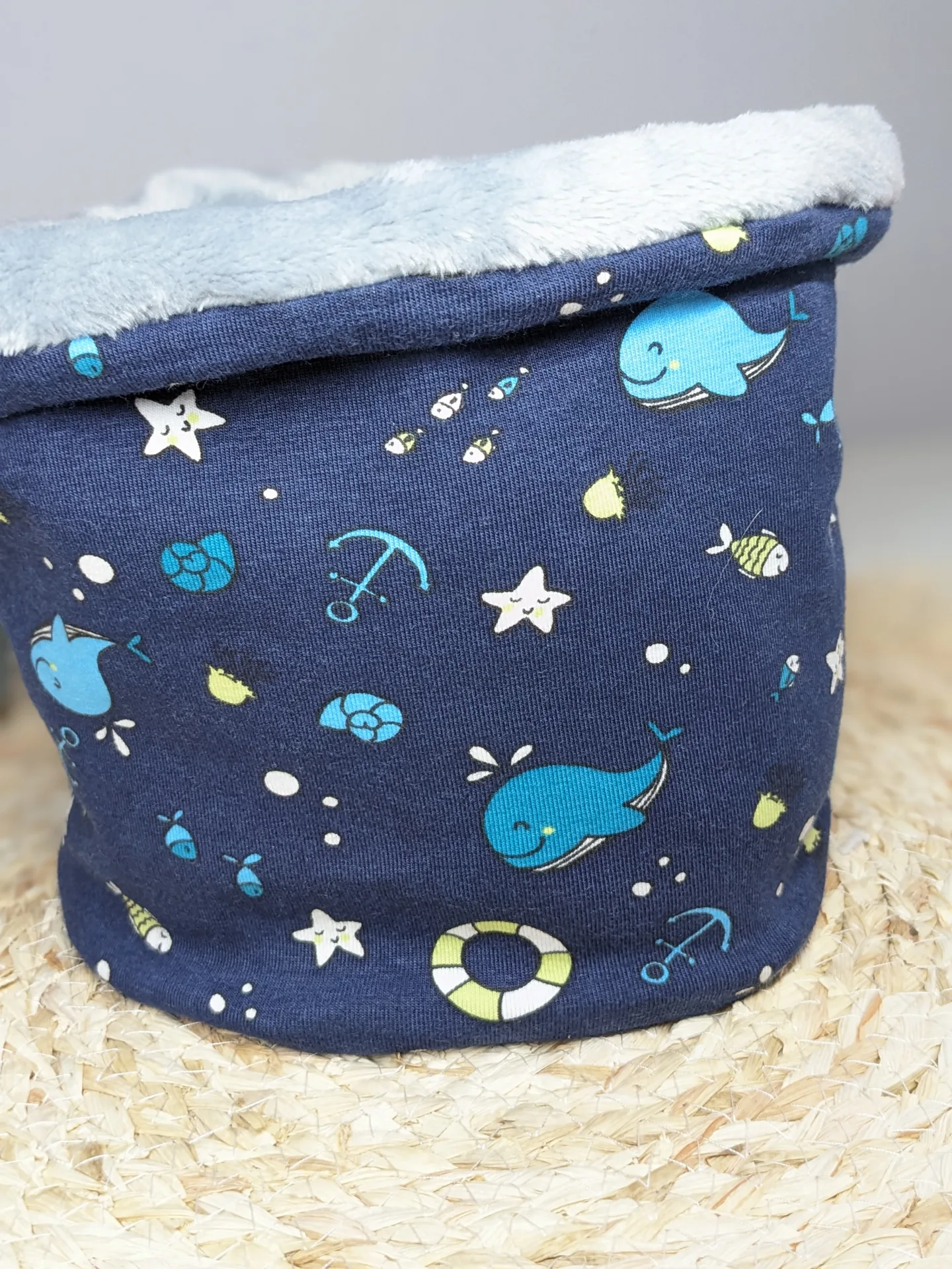 Tour de cou, Snood enfant – Baleine – Fait main – Image 3
