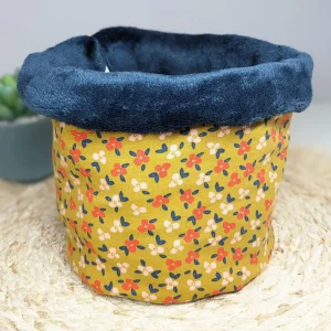 Tour de cou, Snood enfant – Fleurs moutarde – Fait main