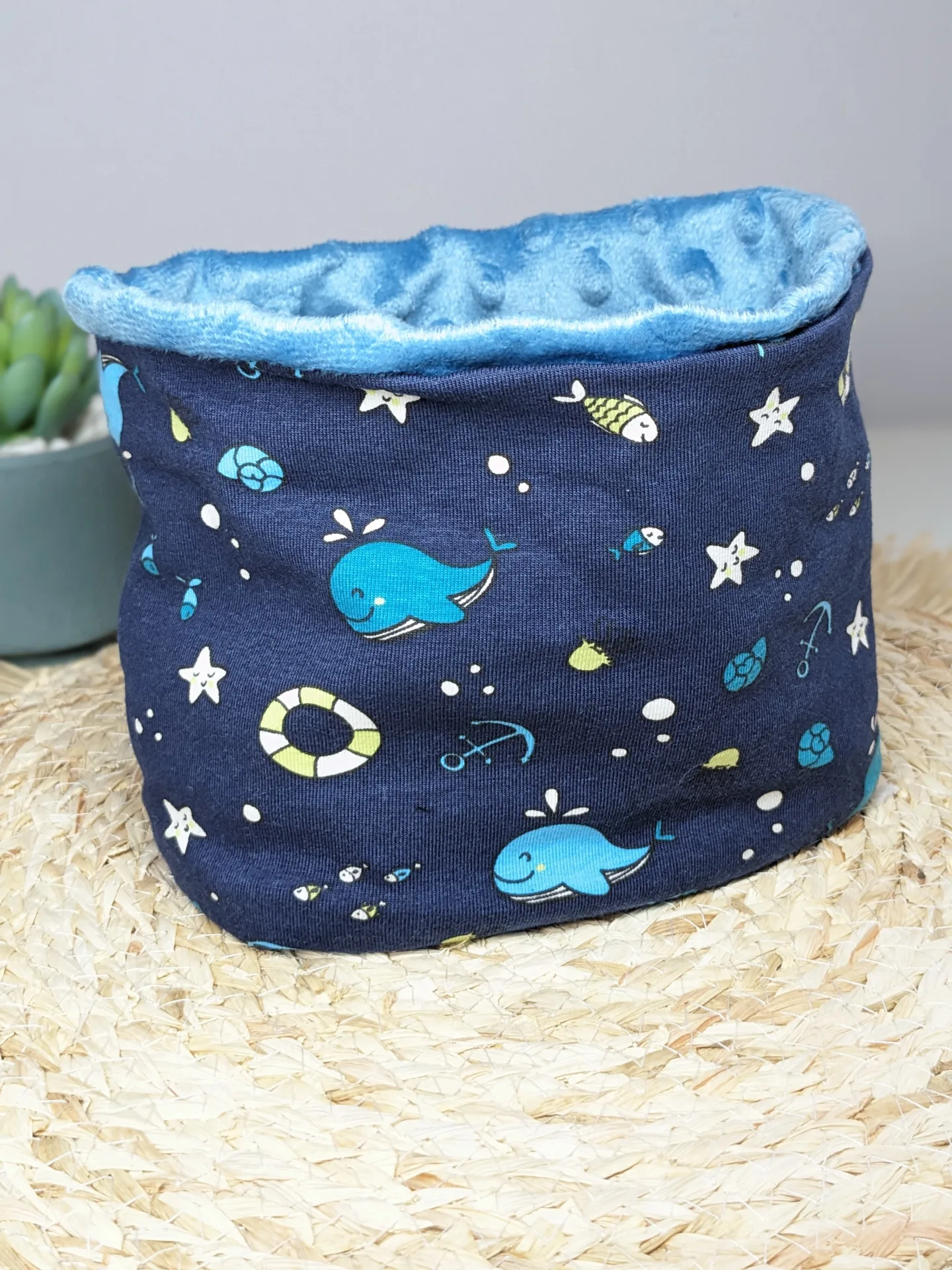 Tour de cou, Snood enfant – Baleine – Fait main – Image 4
