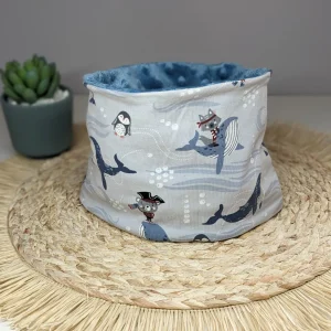 Tour de cou, Snood enfant – La baleine pirate – Fait main