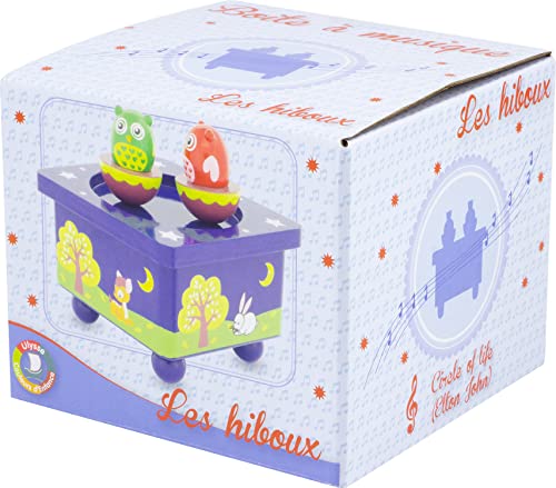 Ulysse Couleurs D’enfance- Boîte à Musique Design Hibou-Mélodie Circle of Life d’Elton John, 3907 – Image 3