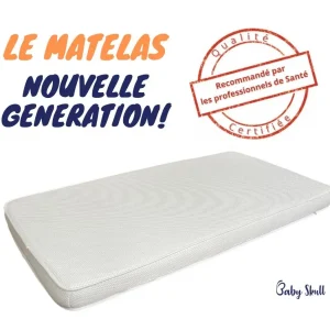 Matelas Bébé 100% respirant – Anti-Etouffement et Anti-tête plate – 60×120 cm