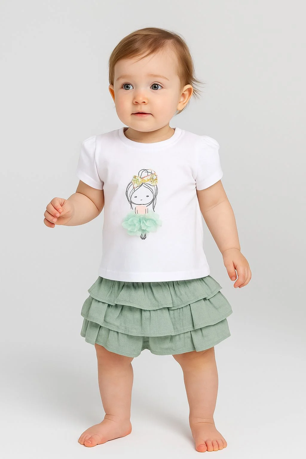 Ensemble T-shirt en jersey blanc 100% coton NOORY