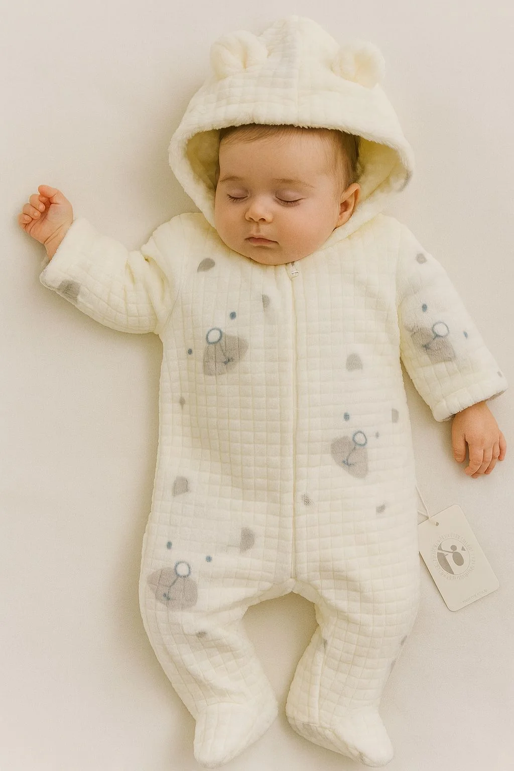 Combinaison chaude à capuche pour bébé