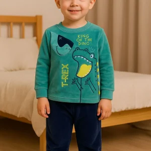 Pyjama Bébé Garçon en Velours – TOBOGAN