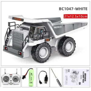 Camion télécommandé – Tombereau Blanc 1/24