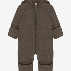 Combinaison en laine mérinos 100% Brown Mélange – HUTTEliHUT