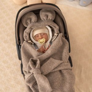 Couverture siège auto en laine mérinos Beige – MotulinKa