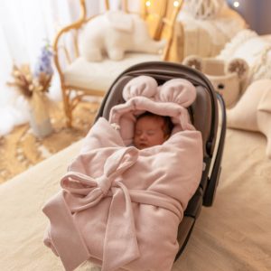 Couverture siege auto Coton Organique Pink – MotulinKa