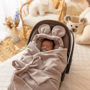 Couverture siege auto Coton Organique Beige – MotulinKa