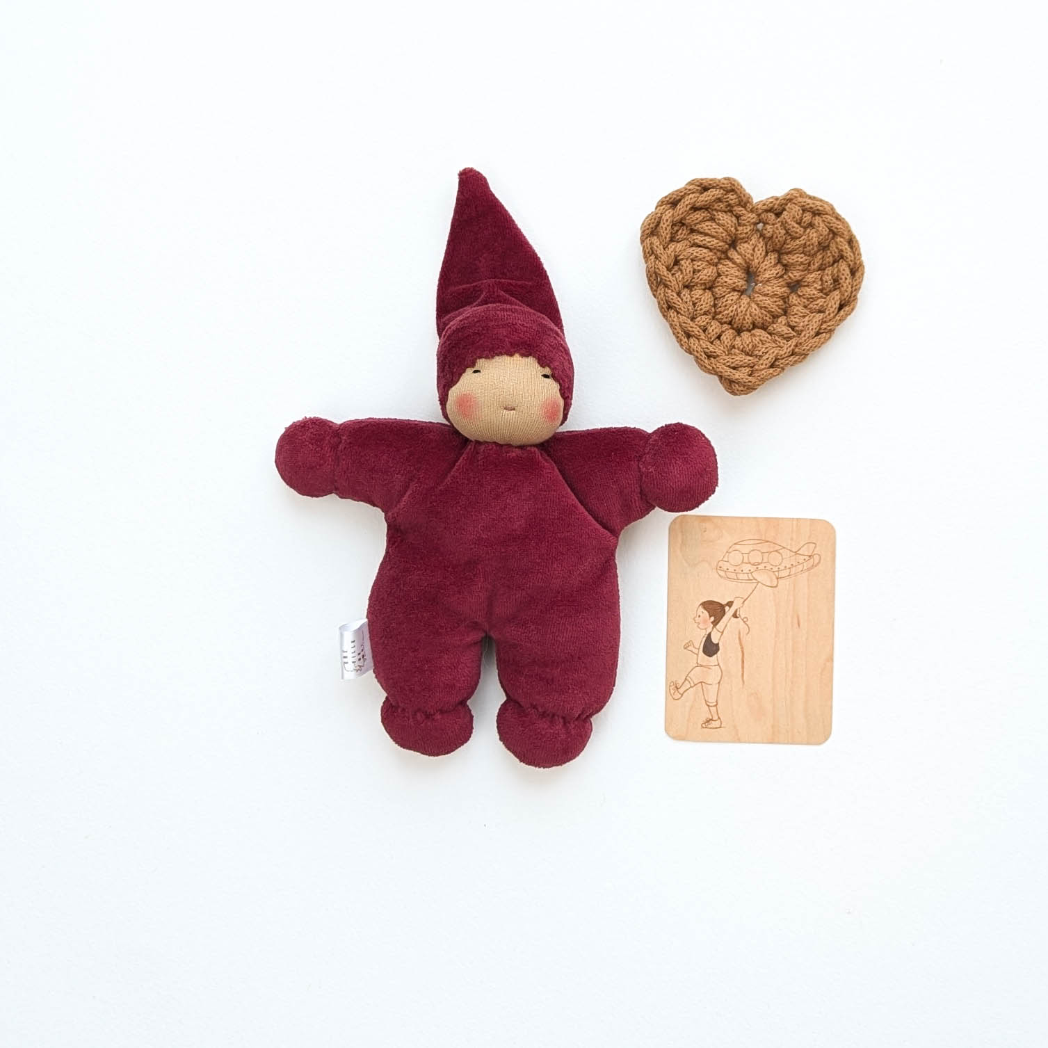 Doudou Waldorf Cuddly (Lie de vin)