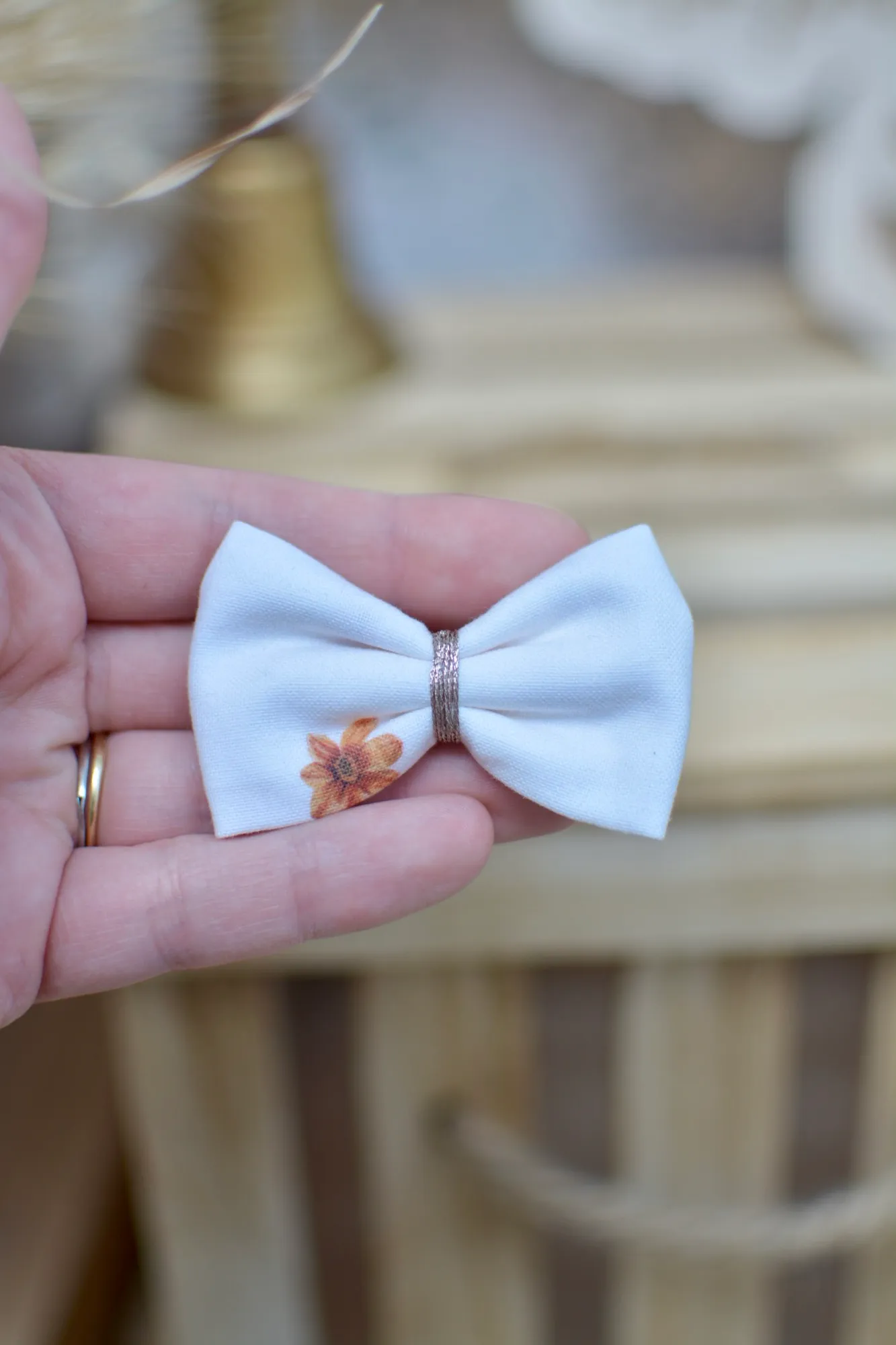 Barrette nœud Fleurs d’automne – Image 3