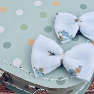 Barrette nœud double gaze Padmée