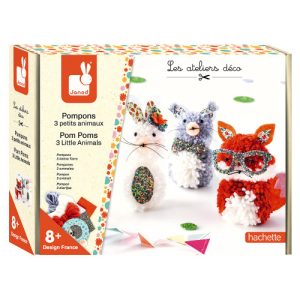 Kit créatif – Pompons 3 petits animaux