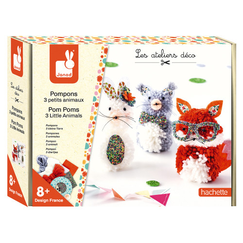 Kit créatif – Pompons 3 petits animaux