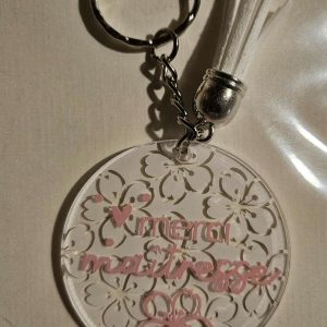 Porte clé Fond en fleur