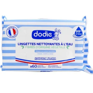 Lingettes Dodie Nettoyantes Dermo-Apaisantes 3 en 1 x60