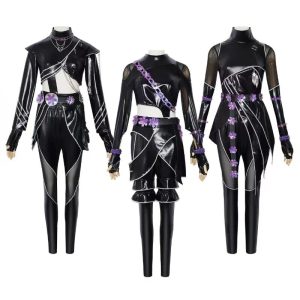 Cosplay Rumi Zoey Mira – Tenue Demon Hunters K-Pop avec Accessoires Complets