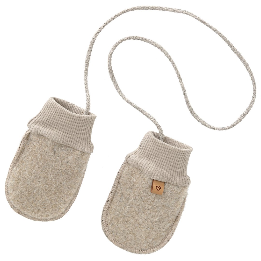 Moufles bébé en laine Sierra 0-12m Beige – Zaffiro