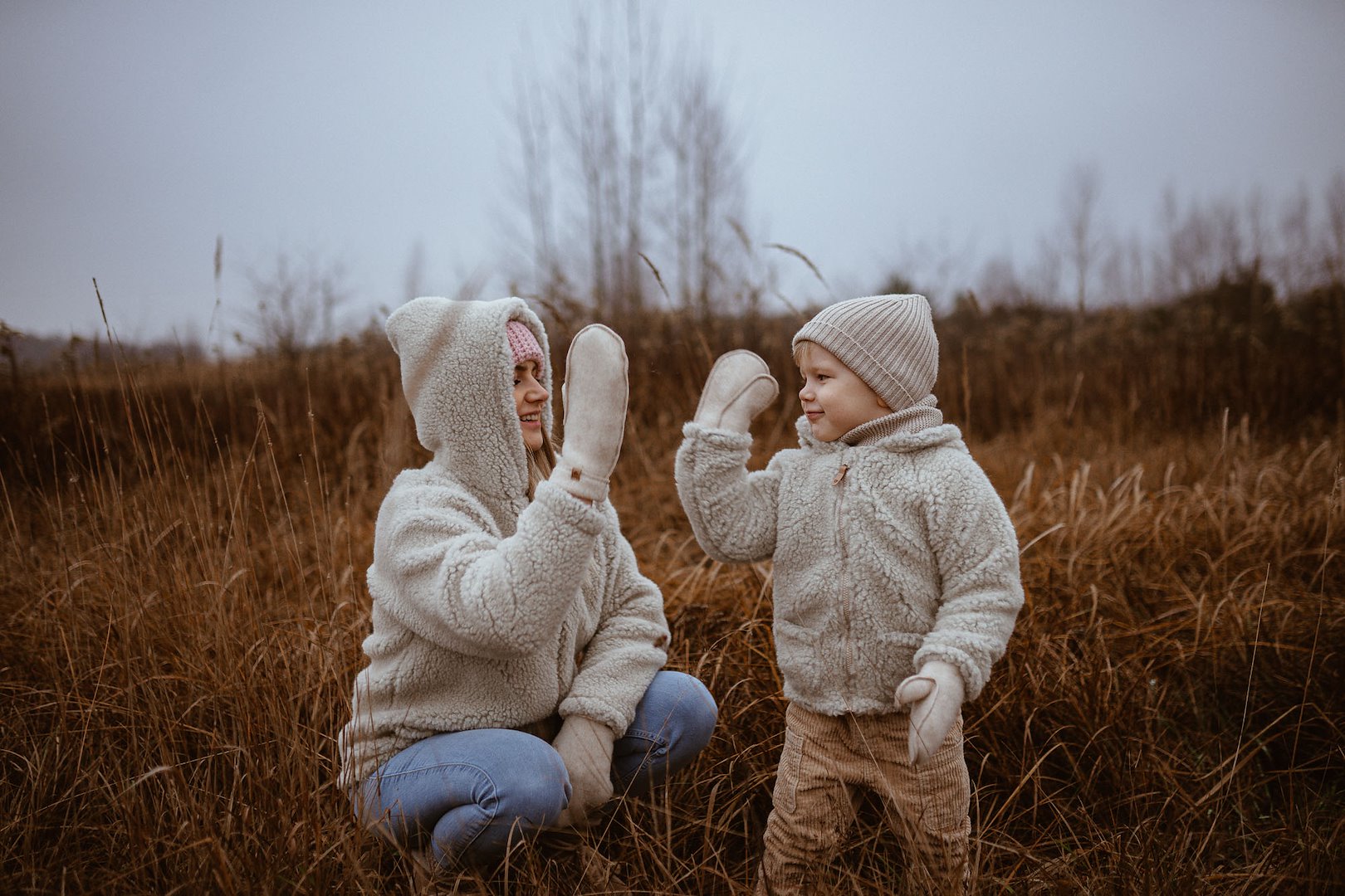 Moufles en laine Sierra 1-3y Beige – Zaffiro – Image 4
