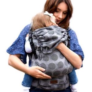 Porte Bebe Physiologique Multi Grow Dots Light Grey – KINDER HOP