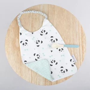 Bavoir Réversible Fait Main – Panda