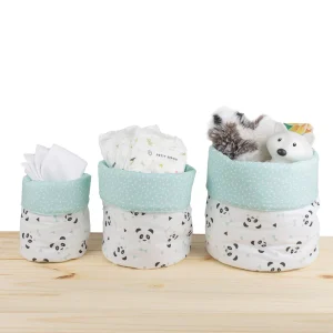 Paniers de Rangement Coton Fait Main – Panda