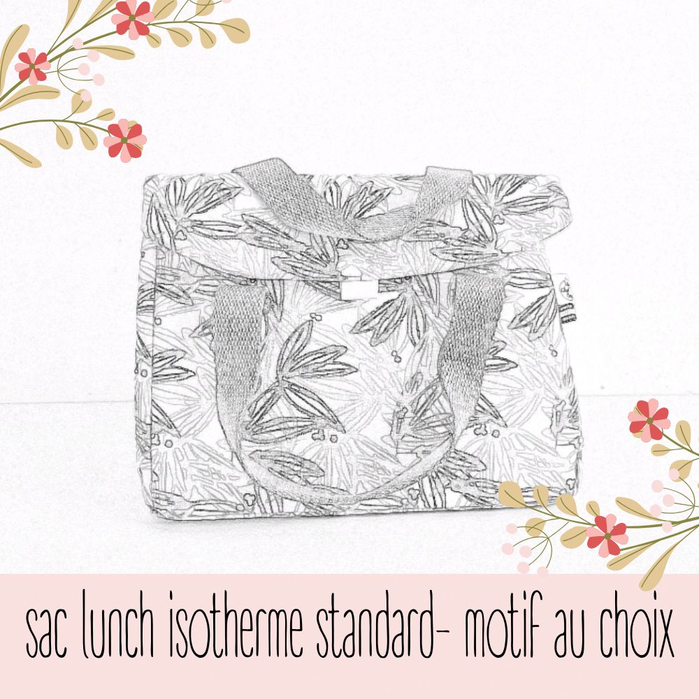 Sac lunch isotherme standard – motif au choix