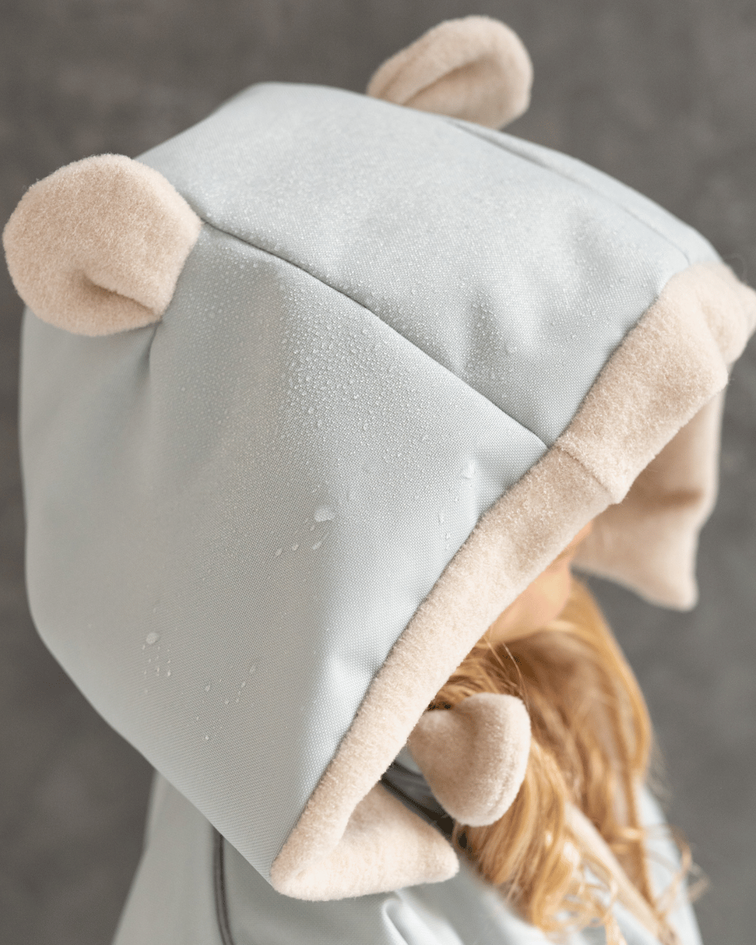 Poncho voiture imperméable en laine mérinos 3-6 ans Sage Green – Piapimo – Image 6