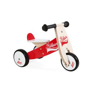 Porteur Little Bikloon Rouge/Blanc en bois