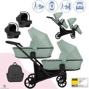 Poussette double BRAV DUO 3 en 1 – jumeaux ou enfants rapprochés 